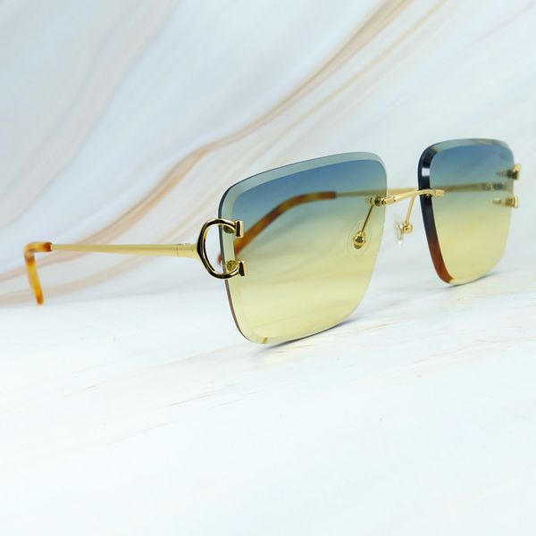 

diamond cut zonnebril heren accsoir luxe digner carter randloze klassieke zonnebril vrouwen vintage shad eyewear, White;black
