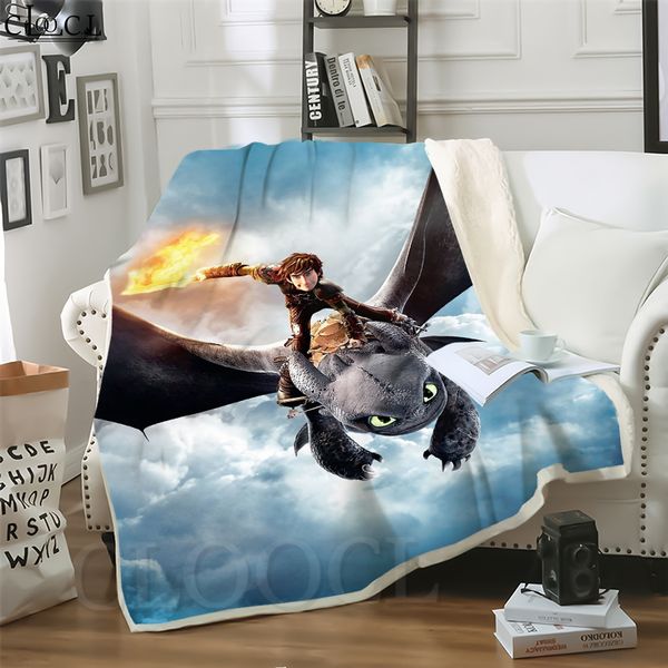 

cloocl blankets how to train your dragon 3d print hip-hop style air conditioning blanket sofa teens bedding throw plush quilt