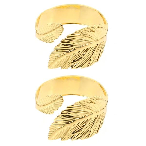 

napkin rings 2pcs metal ring buckles dining table decoration holder paper towel