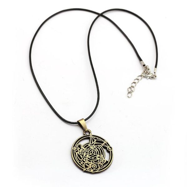 

pendant necklaces anime fullmetal alchemist edward rope chain necklace for women men jewelry colar statement, Silver