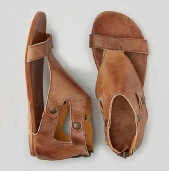 

women shoes soft women casual summer shoes female zip plus size 35-43 sandals beach, Black