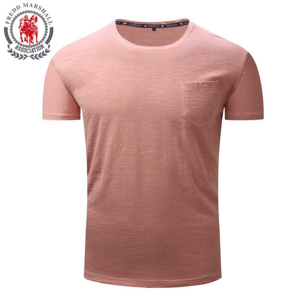 Fredd Marshall T-Shirt Männer Sommer Tops Weiße Jogger Slim Fit Kurzarm Blank T-Shirt Baumwolle Casual Männer Kleidung EUSize 704 210527