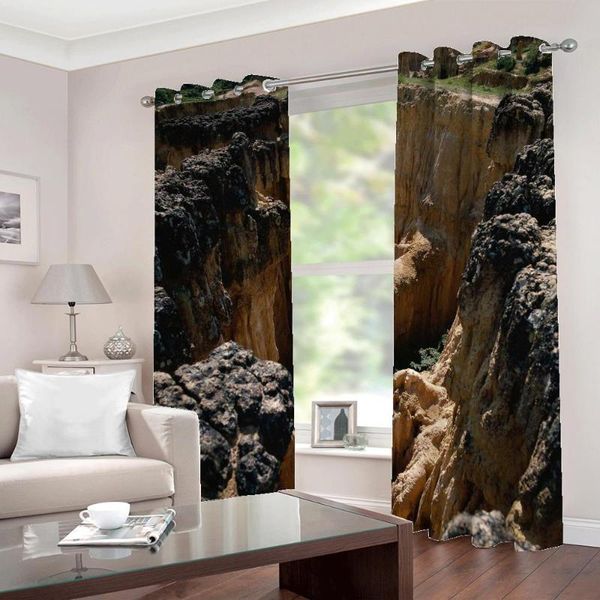 

curtain & drapes custom po curtains mountain rock cliff landscape for home decor living room bedroom blackout sets