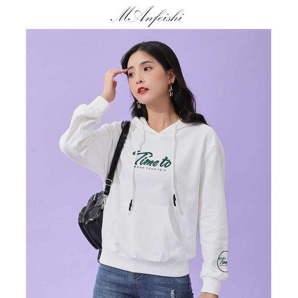 

autumn women new | mfs women's korean 2021 loose hooded sweater girls' coat, Black