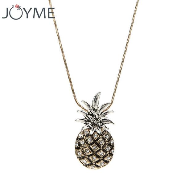 Collane con ciondolo Collana con ananas per donna Ragazza Bel regalo Gioielli vintage retrò bohémien