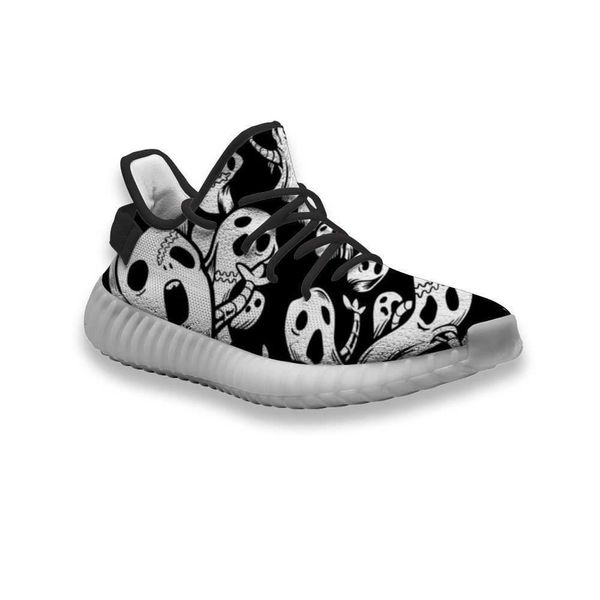 

2021 fashionable new men's shoes cute funny skull polka dot pattern shoes breathable casual flat sneakers hg4k