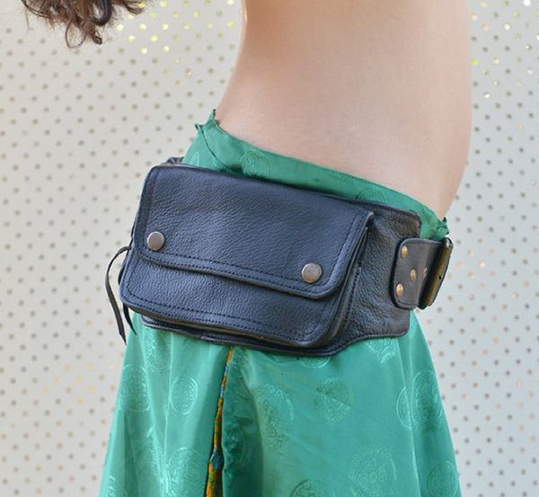 

medieval punk belt satchel women's outdoor rivet snap bag