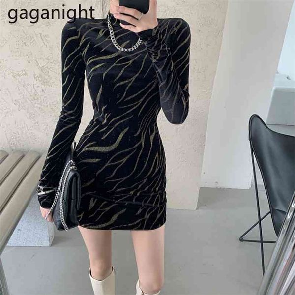 

fashion women bodycon dress long sleeve wrap hip mini es zebra striped club party ladies pencil 210601, Black;gray
