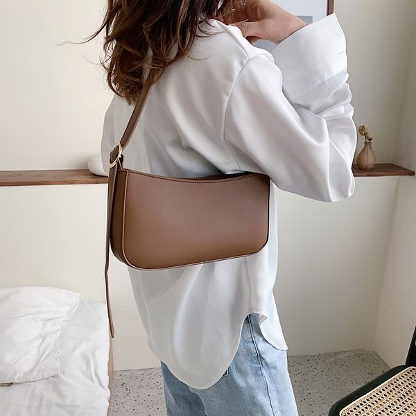 

women messenger bag retro solid color bag pu leather shoulder handbag 2021 female purse tote saddle bag leather totes all-match