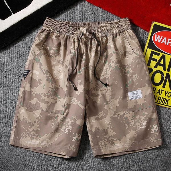 

men's shorts summer camo men military cargo camouflage casual beach board male running short pants bermuda masculina size 5xl, White;black