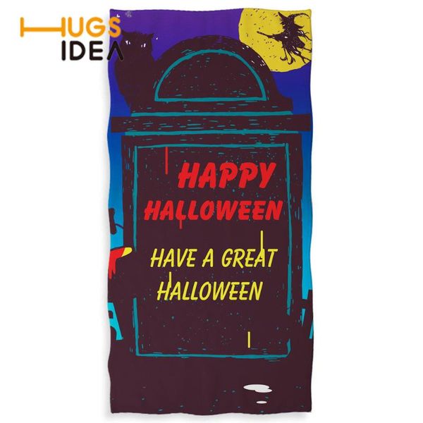 

towel hugsidea kids bath beach soft comfortable shower cool halloween pattern microfiber swimming yoga gym toalla