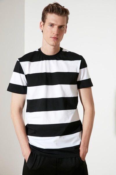 

men's t-shirts trendyol men 's regular fit t-shirt tmnss21ts1546, White;black