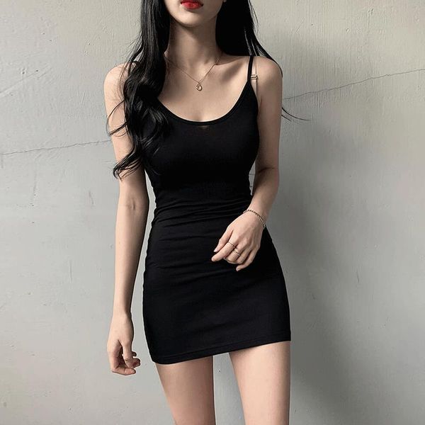 

casual dresses clearance sale black white dress women spaghetti strap female high waist sheath club summer mini sleeveless, Black;gray