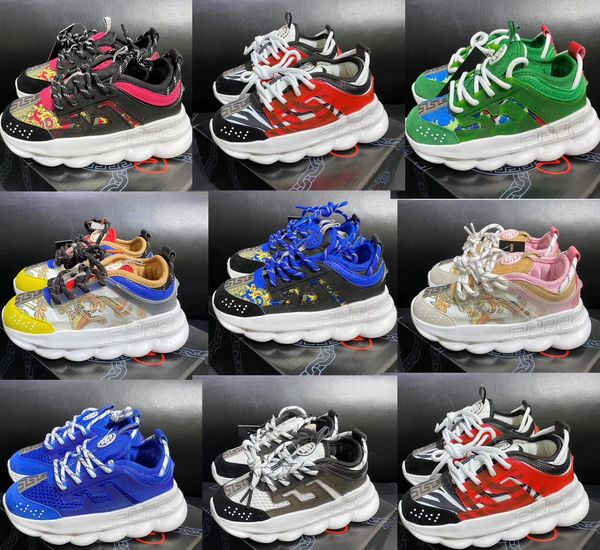 

2020 infant kids running chained shoes rubber 1 suede youth junior sports trainers big small boy girl children link-embossed one 26-37