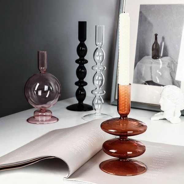 

candle holders glass home decor wedding decoration crystal vase holder accessories candlestick