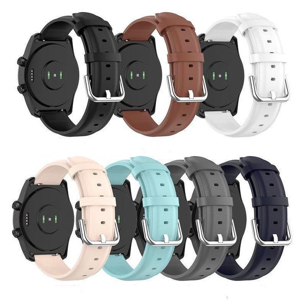 

watch bands business replacement strap cow leather wristbands for ticwatch pro 2021 bracelet 22mm sport watchband tiacwtch gtx, Black;brown