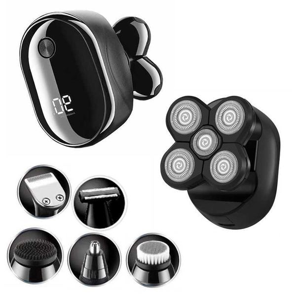 

facial&body grooming set electric shaver hair trimmer beard electric razor for men bald shaving machine digital lcd display p0817