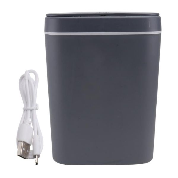 

waste bins household usb charging smart trash can automatic induction dustbin with lid