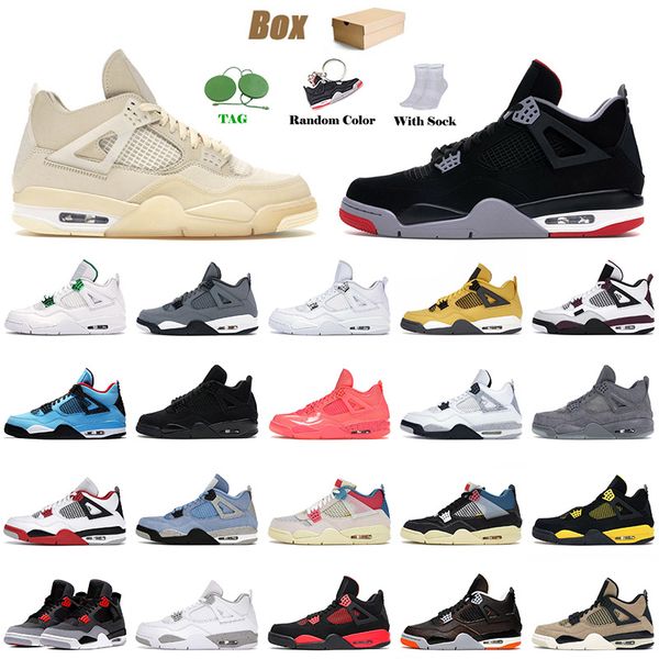 

with box 2021 retro basketball shoes 4 4s bred jumpman sail mens women white oreo air jorden black cat lightning off trainers authenticsnea