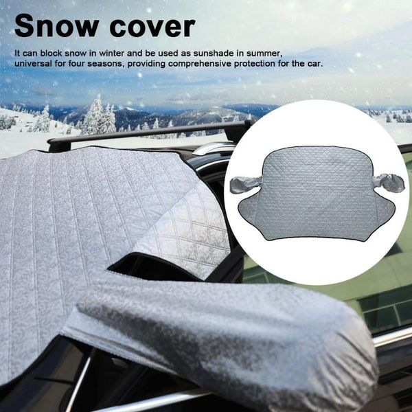 

car sunshade winter snow cover thickened windshield aluminized film front shade baffle rain frost block magnetic