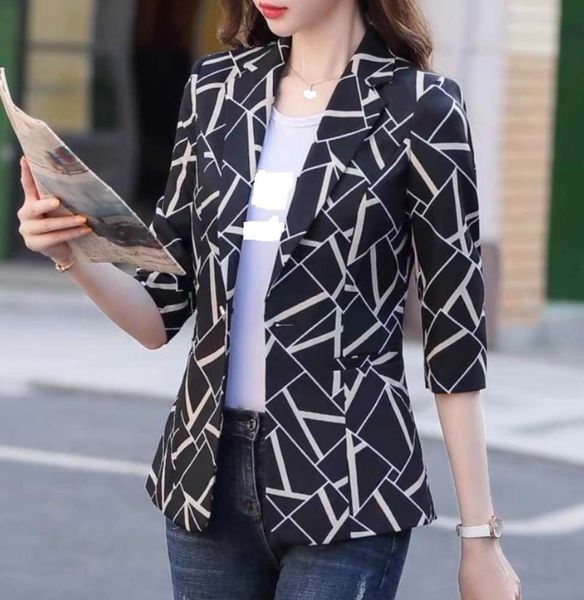 

blazer jacket women's summer fashion temperament goddess fan suit women's ol professional leisure dress, Black;brown