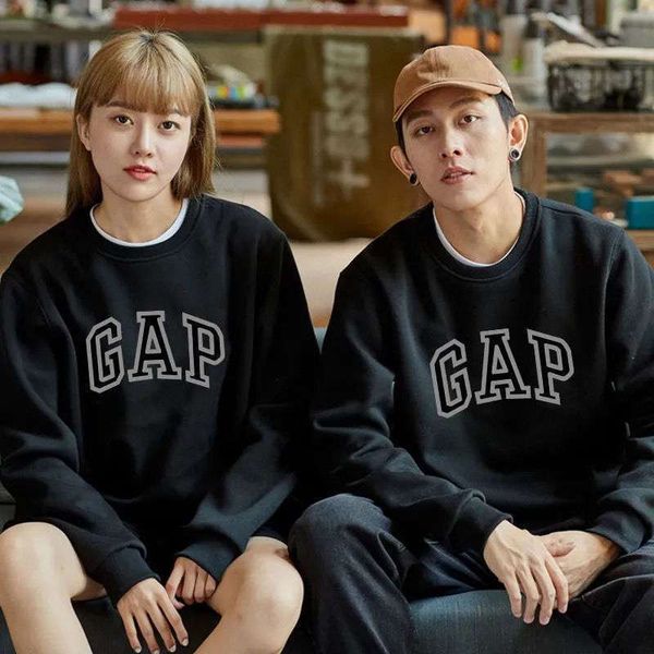 

factory luxury brand hoodie and jacket coats couple's sweater women's 2021 early spring new round neck pullover loose coat f, Black