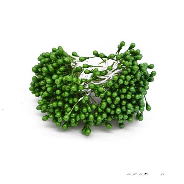 

green theme artificial flower cherry stamen berries bundle diy christmas decoration wedding cake gift box wreaths xm qylepi