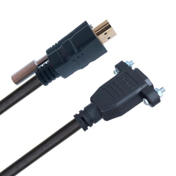 

audio cables & connectors 1.5mhdmi hdtv 1.4 1080p male to female video cable with lock screws panel mount for monitor projector bd player la