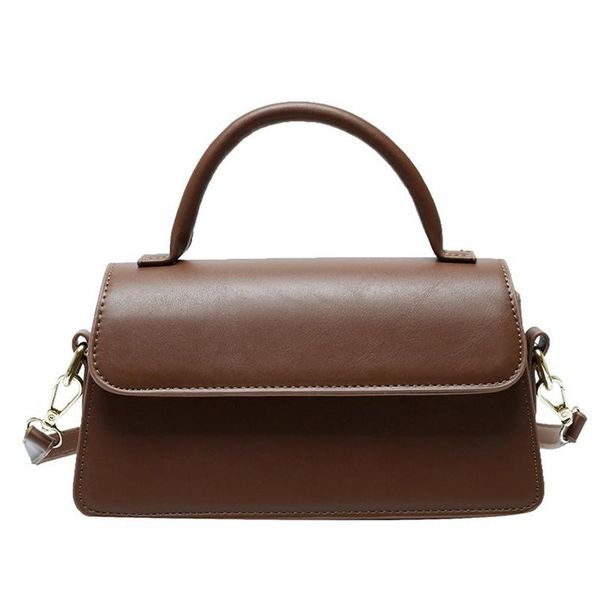 

cross body vintage women shoulder crossbody bag waterproof simple female pu leather handbag designer youth temperament small brown