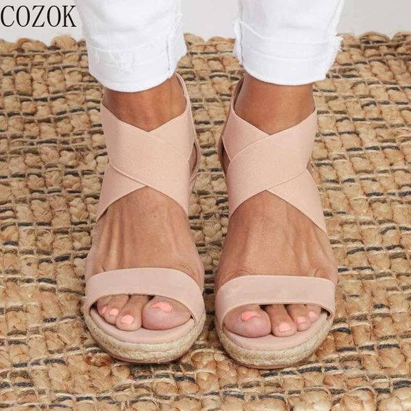 

women's classic sandals solid color leopard print casual fashion platform women's sandals open toe wedges shoes, Black