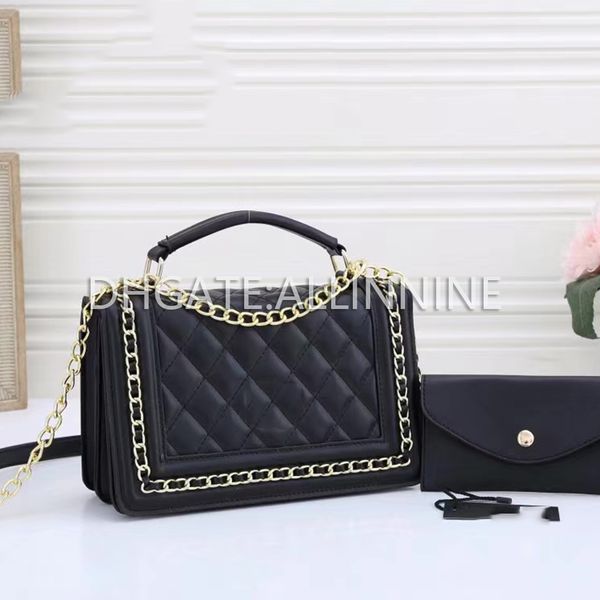 

fashion shoulder bags classic jumbo double flap bag chain totel with wallet 2 in 1 leather handbags for women sale