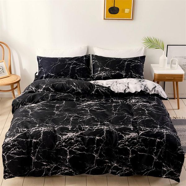 

bedding sets marble pattern printed duvet cover set comfort king size