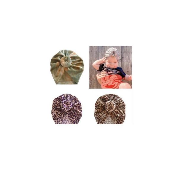 

2020 spring summer kids donut leopard turban bow hats boy girls princess children's hats baby beanie hats acc jllyuh, Yellow