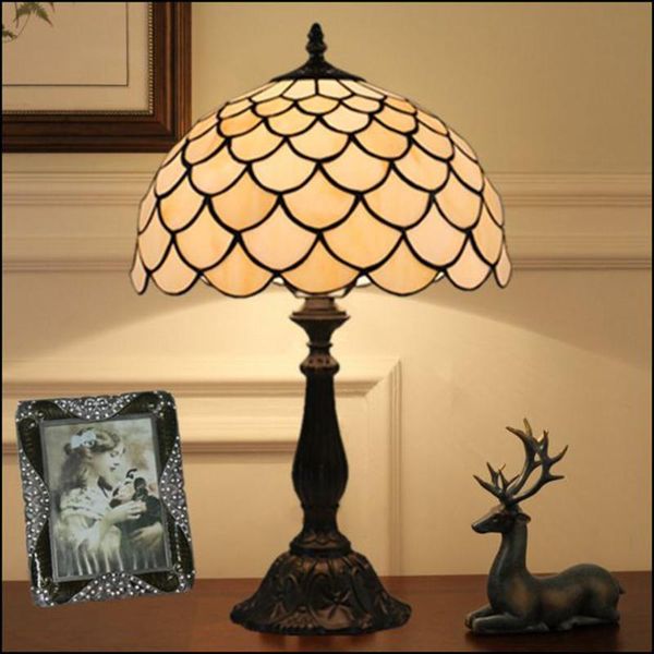 

table lamps woerfu 30cm tiffany lamp resin base leaves lampshade bedroom bedside creative fashion retro