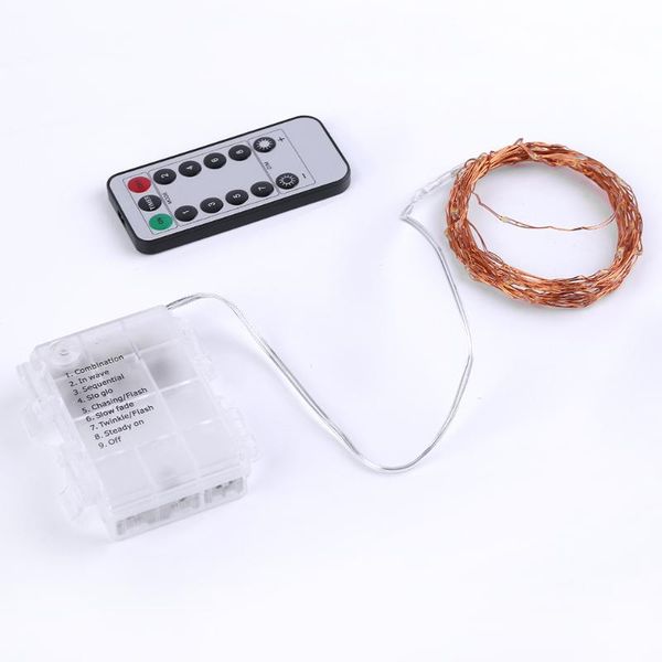 

strings icoco 8 colors indoor outdoor bright dimmer 5m 50 led string lights copper wire with remote controller and battery box