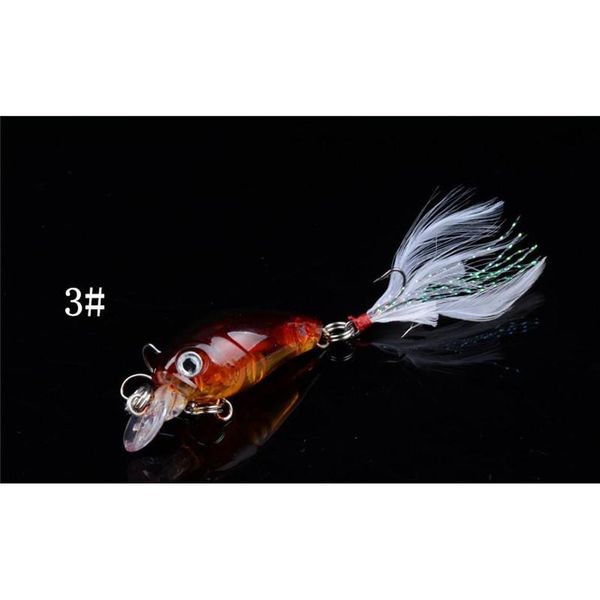 

abs plastic freshwater fiahing crank bait 4g 4.5cm mini minnow lure 8# treble h jllhof outbag2007