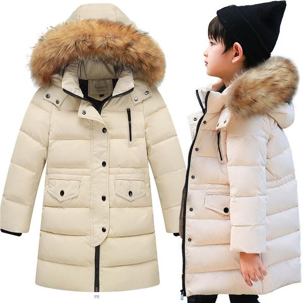 

coat 20218 kids 8006 winter children's duck down outerwear&coats cap fur warm boys girls jackets baby, Blue;gray