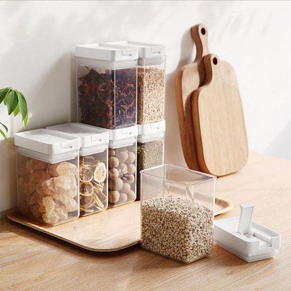 

storage bottles & jars kitchen household food sealed plastic large-capacity moisture-proof box grains transparent organizer tank