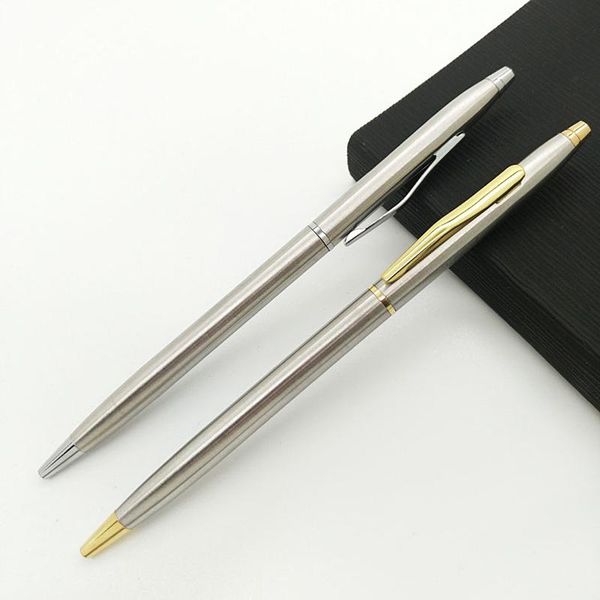 

luxury metal pen 0.7mm custom logo advertising gift signature ballpoint pens for school student writing stationery office, Blue;orange