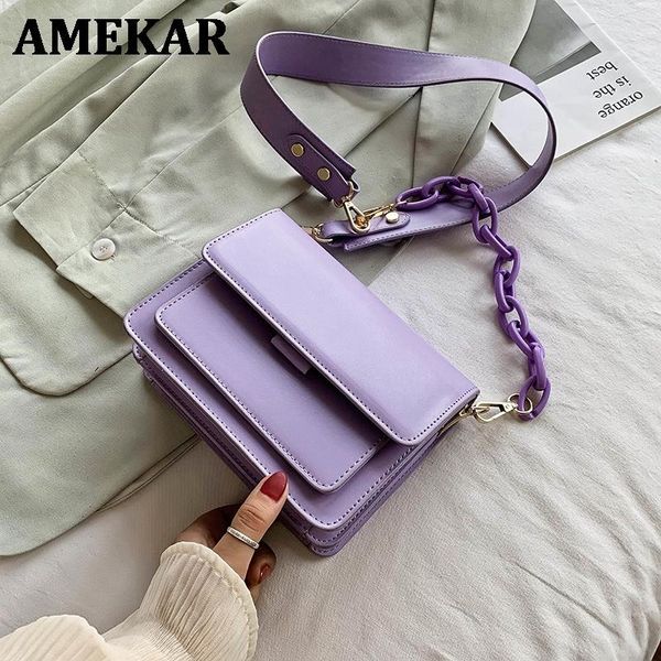 

cosmetic bags & cases chain design mini pu leather flap for women 2021 summer lady shoulder handbag female fashion cross body bag