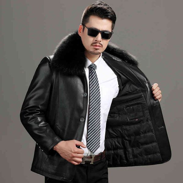 

men's trench coats leather clothes, sheep jacket, casual, sheep, middle-aged parents, Tan;black