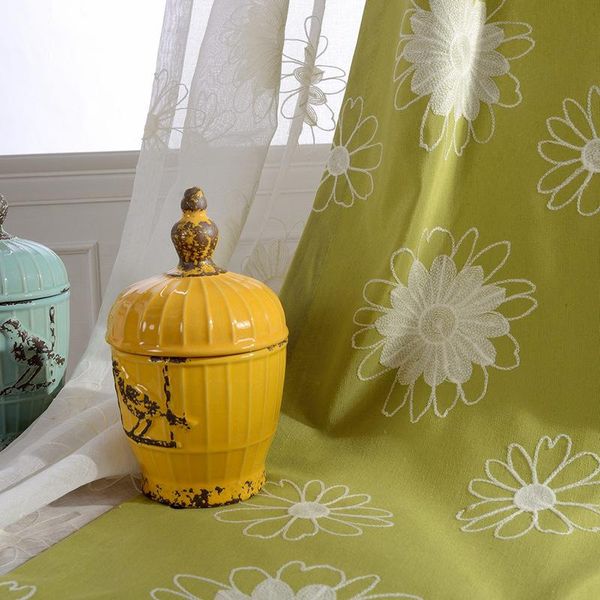 

curtain & drapes custom curtains for living room bedroom fabric three-dimensional embroidered decorative chrysanthemum