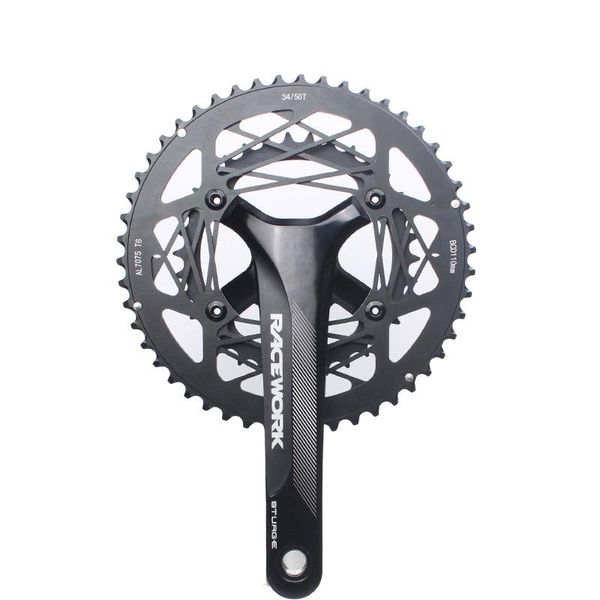 

bike heels & chainwheels 110bcd crankset 22s road hollow double sprockets 170mm 53-39t 50-34t chainring racing bicycle cranks parts