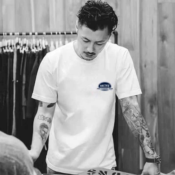 

sleeve t-shirt short men's yu wenle fashion brand youth student t-shirt trend pure cotton, White;black