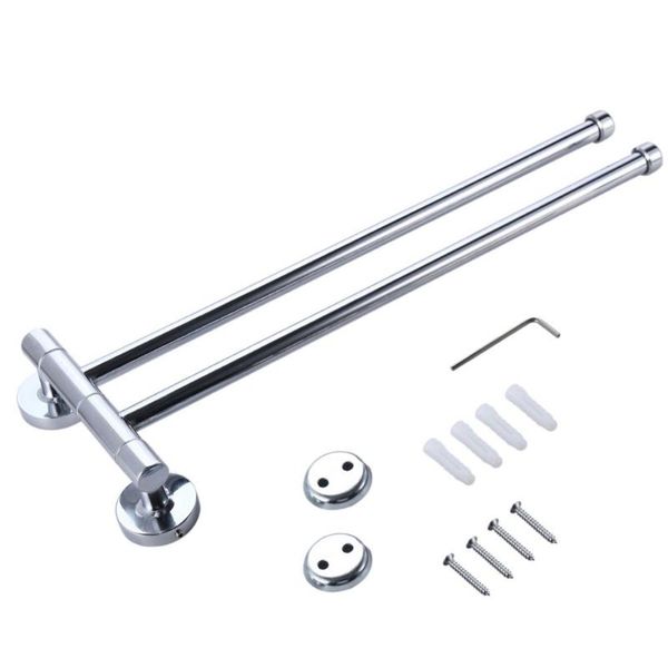 

bathroom storage & organization adeeing stainless steel wall mount swing out towel bar 2-bar folding arm swivel hanger rack holder organizer