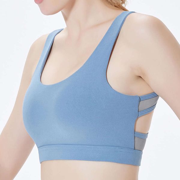 

2020 new sports gathered running fitness back underwear vest yoga bra women, Gray