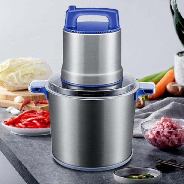 

10l meat grinder large capacity electric stainless steel chopper chili garlic vegetable nuts carrot grinding machine household