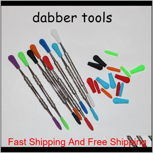 

100pcs electronic cigarette wax dab tool stainless steel sile concentrate dabber tool wax dry ego dry qylkst bwkf