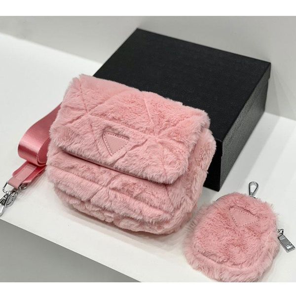 

evening bags winter furry hobo bag, ladies fashion design one-shoulder messenger mini sweet pink green camel flip bag purse