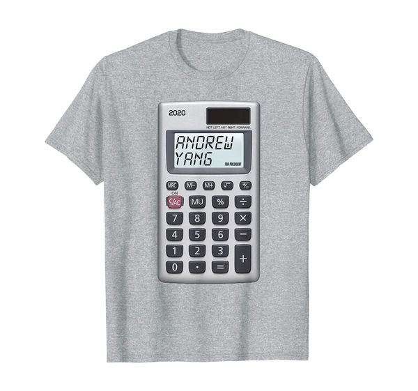 

2020 andrew yang math calculator t-shirt, White;black